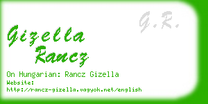 gizella rancz business card